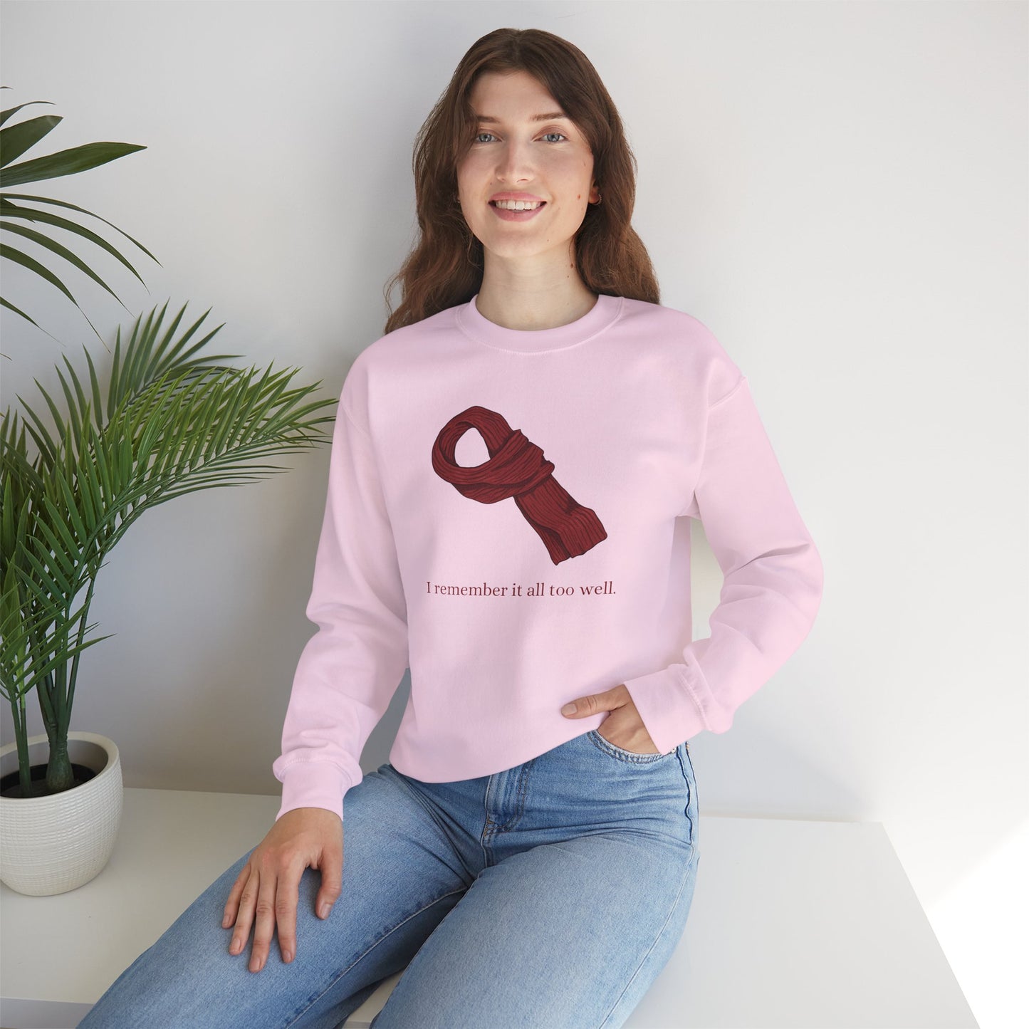 Red Scarf Crewneck Sweatshirt