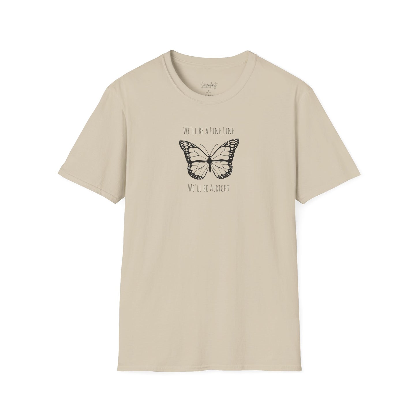 Fine Line Butterfly Soft Style Tee