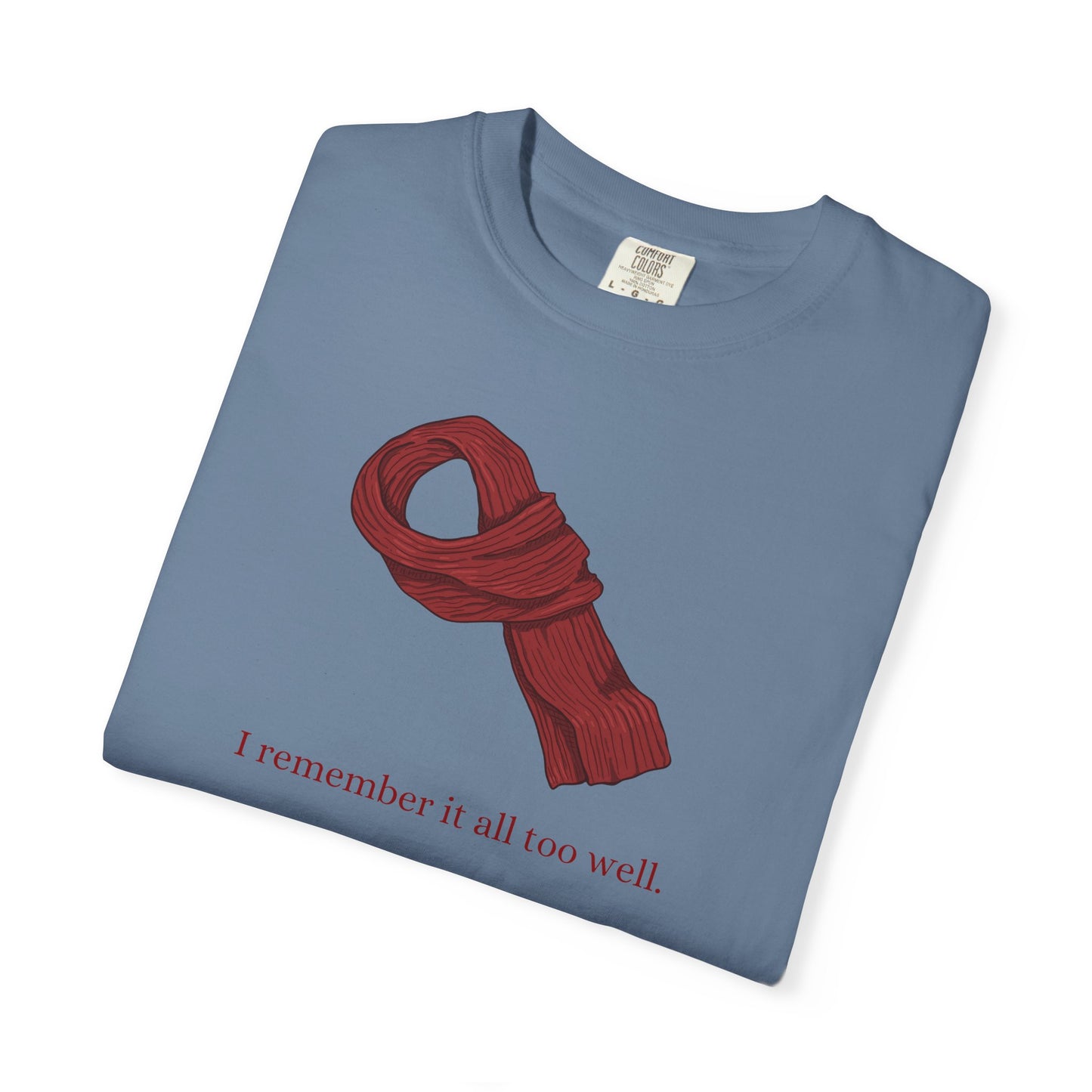 Red Scarf Comfort Colors Tee