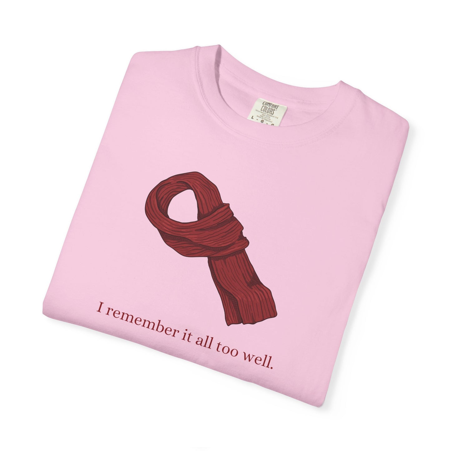 Red Scarf Comfort Colors Tee