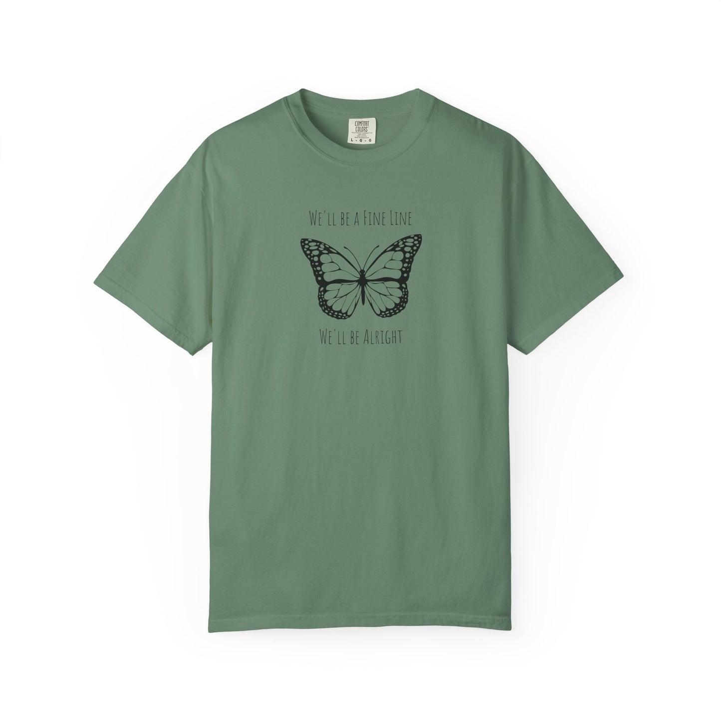 Fine Line Butterfly Comfort Colors Tee