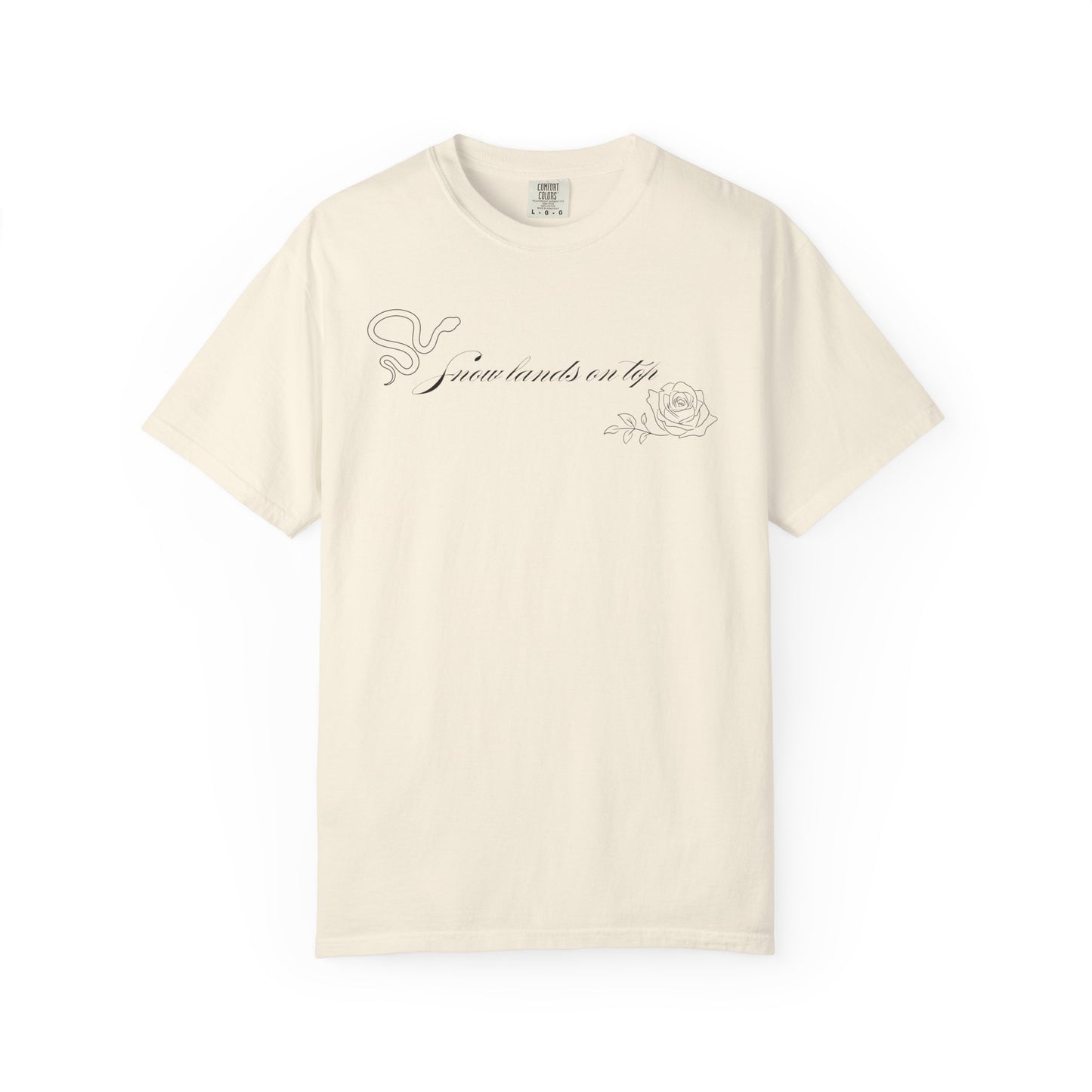 Snow Lands On Top Comfort Colors Tee