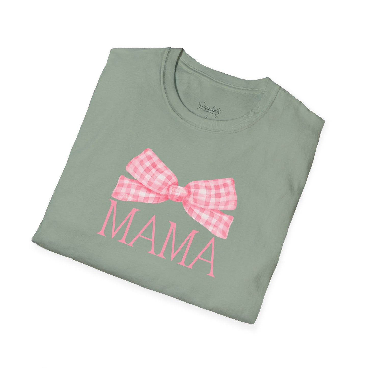 Mama Pink Bow Soft Style Tee