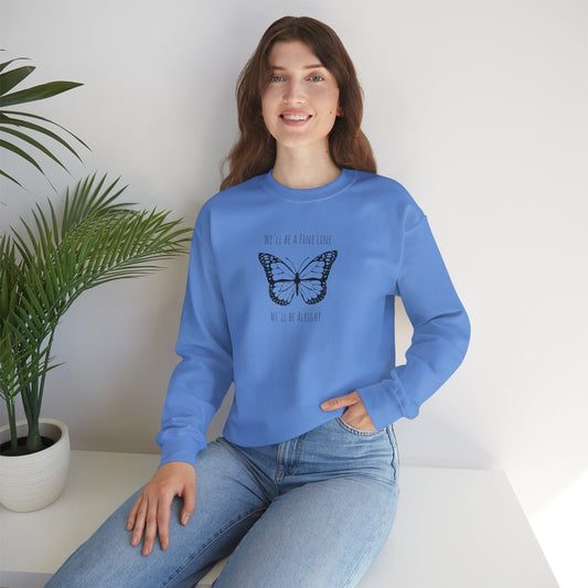 Fine Line Butterfly Crewneck Sweatshirt