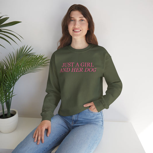 Just a Girl and Her Dog Crewneck Sweatshirt
