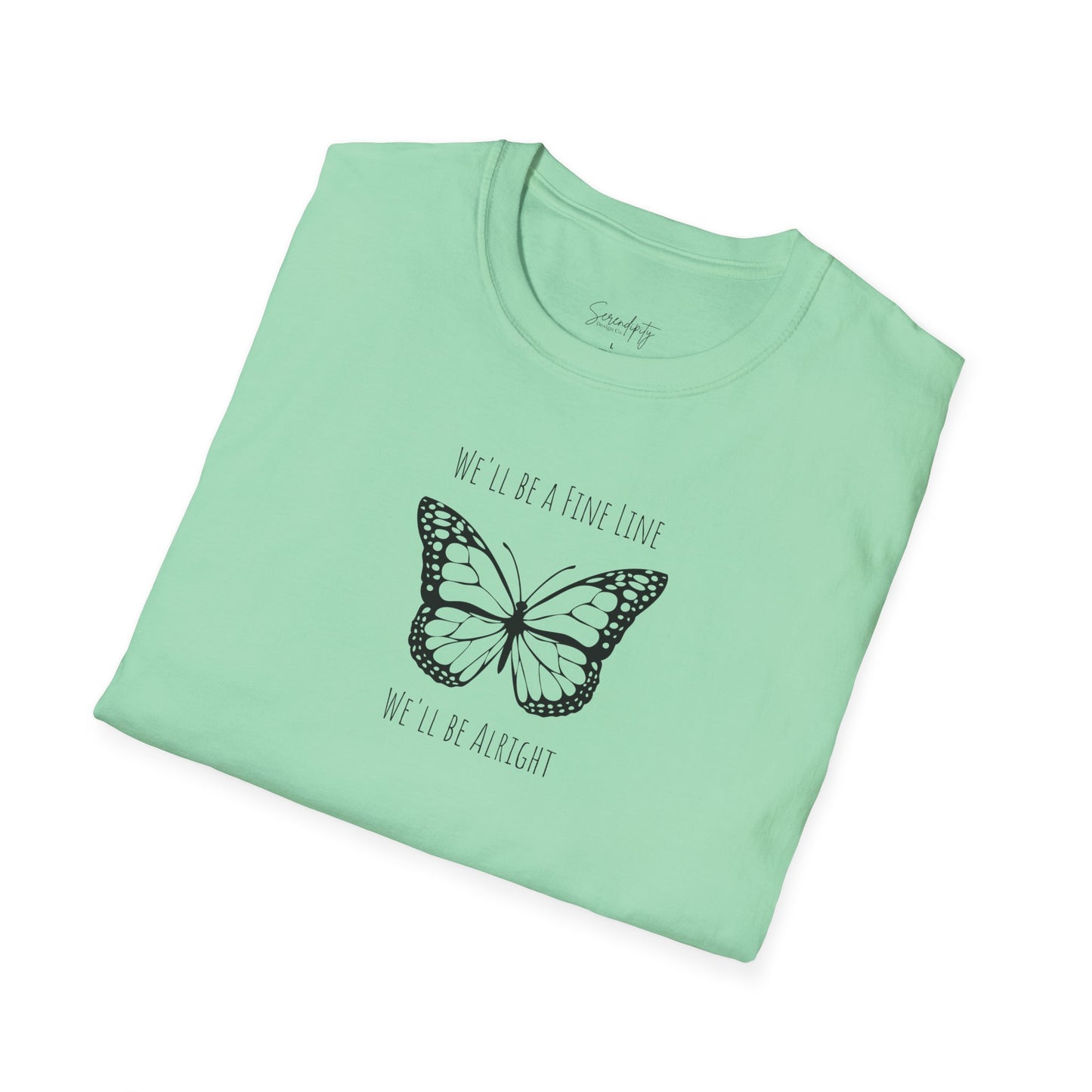 Fine Line Butterfly Soft Style Tee