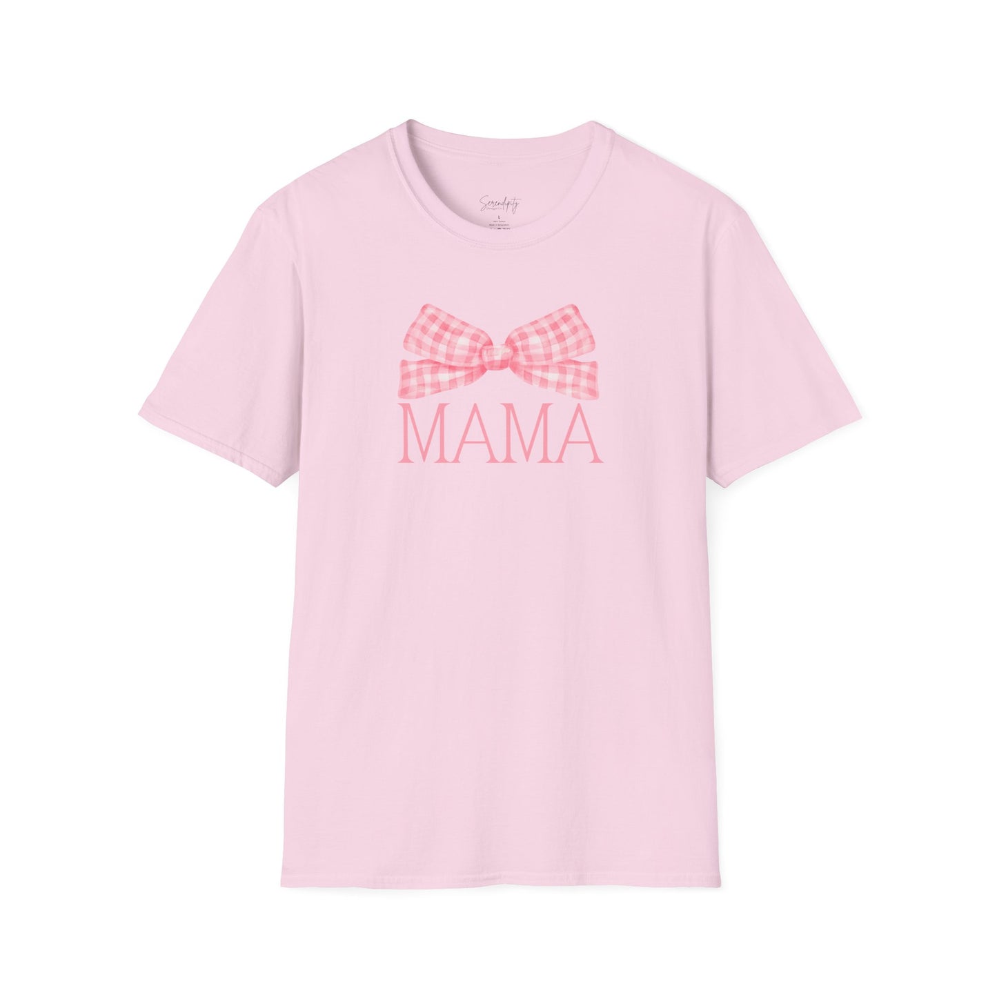 Mama Pink Bow Soft Style Tee