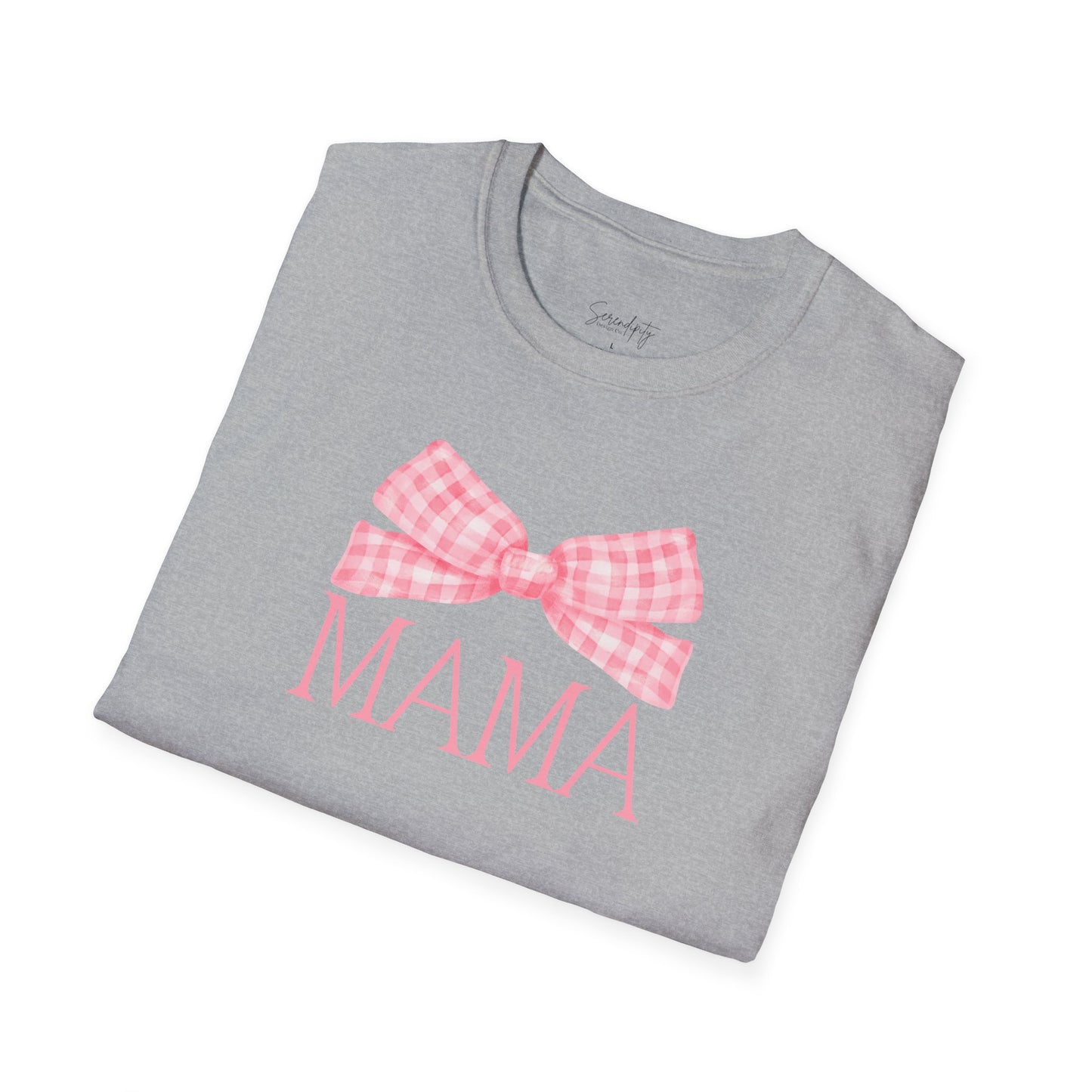 Mama Pink Bow Soft Style Tee