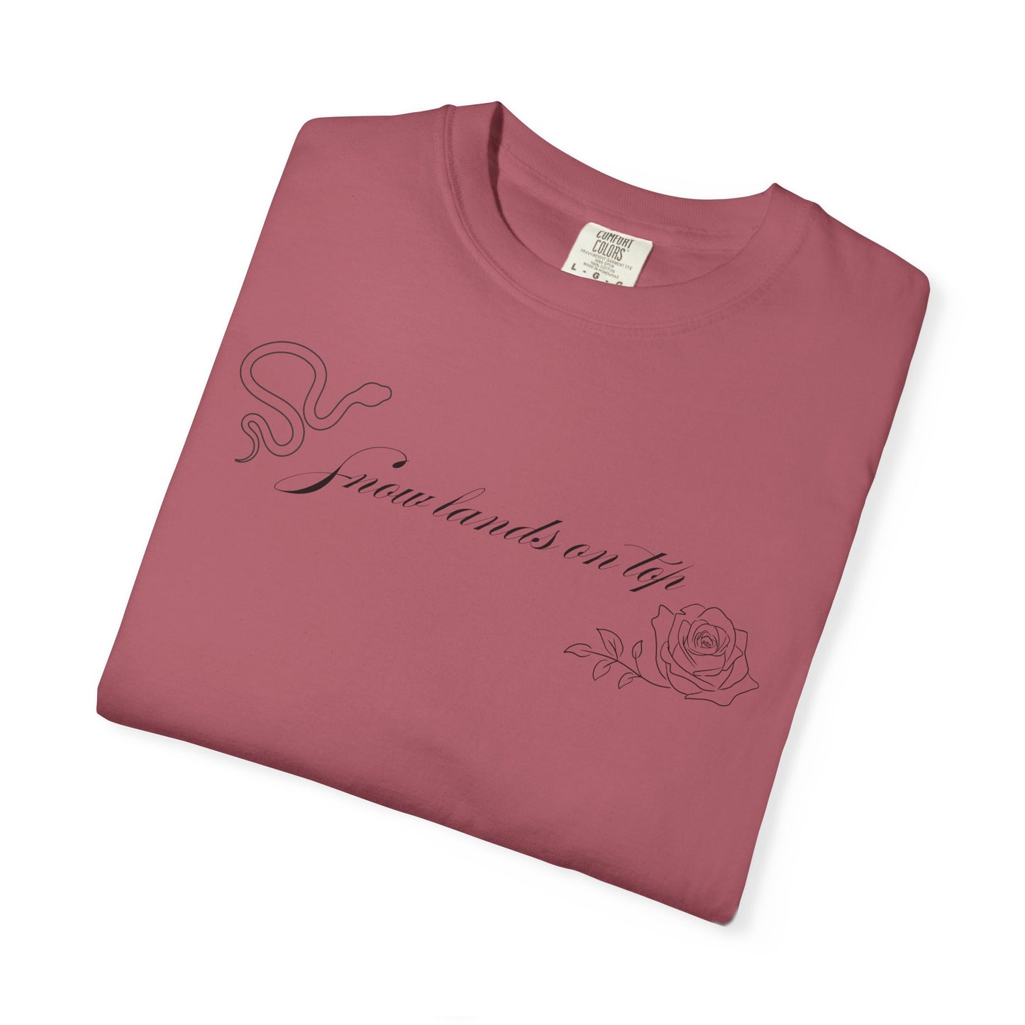 Snow Lands On Top Comfort Colors Tee