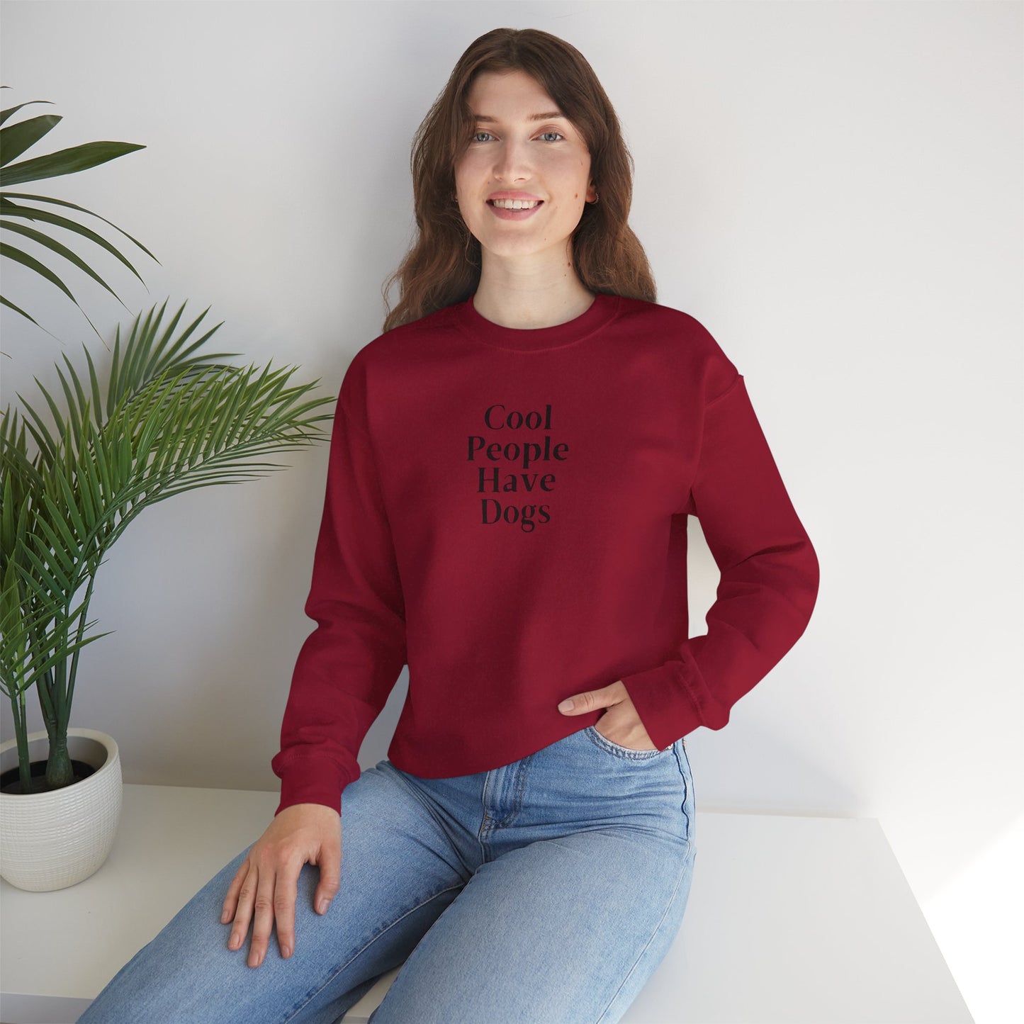 Cool People Have Dogs Unisex Crewneck
