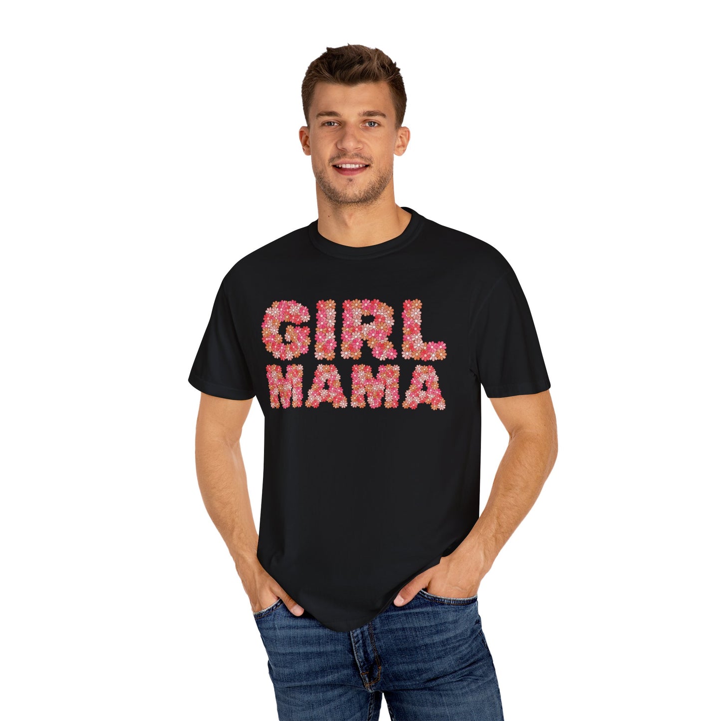 Girl Mama Floral Comfort Colors Tee