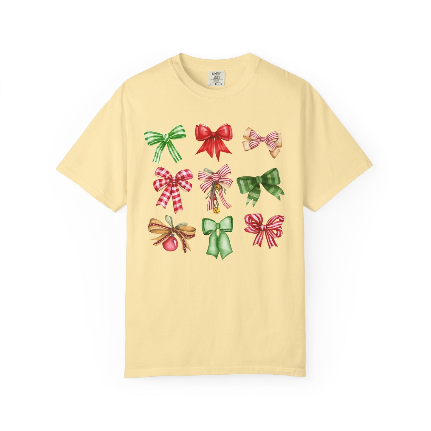Christmas Bows Comfort Colors Tee