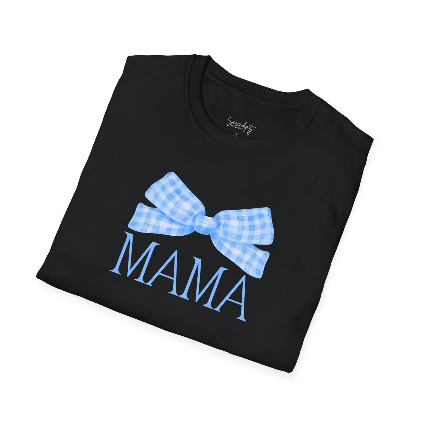 Blue Bow Mama Soft Style Tee