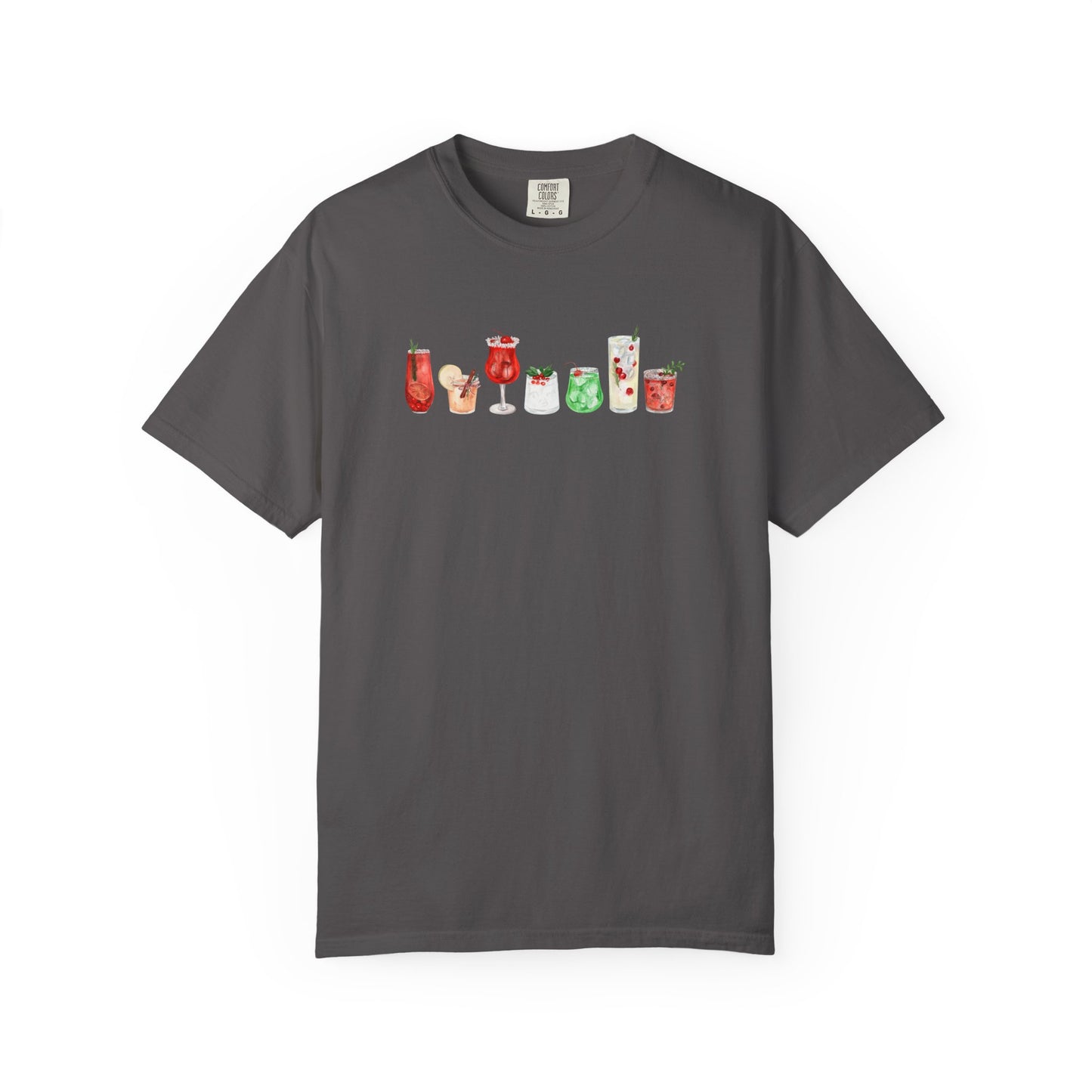 Christmas Cocktails Comfort Colors Tee