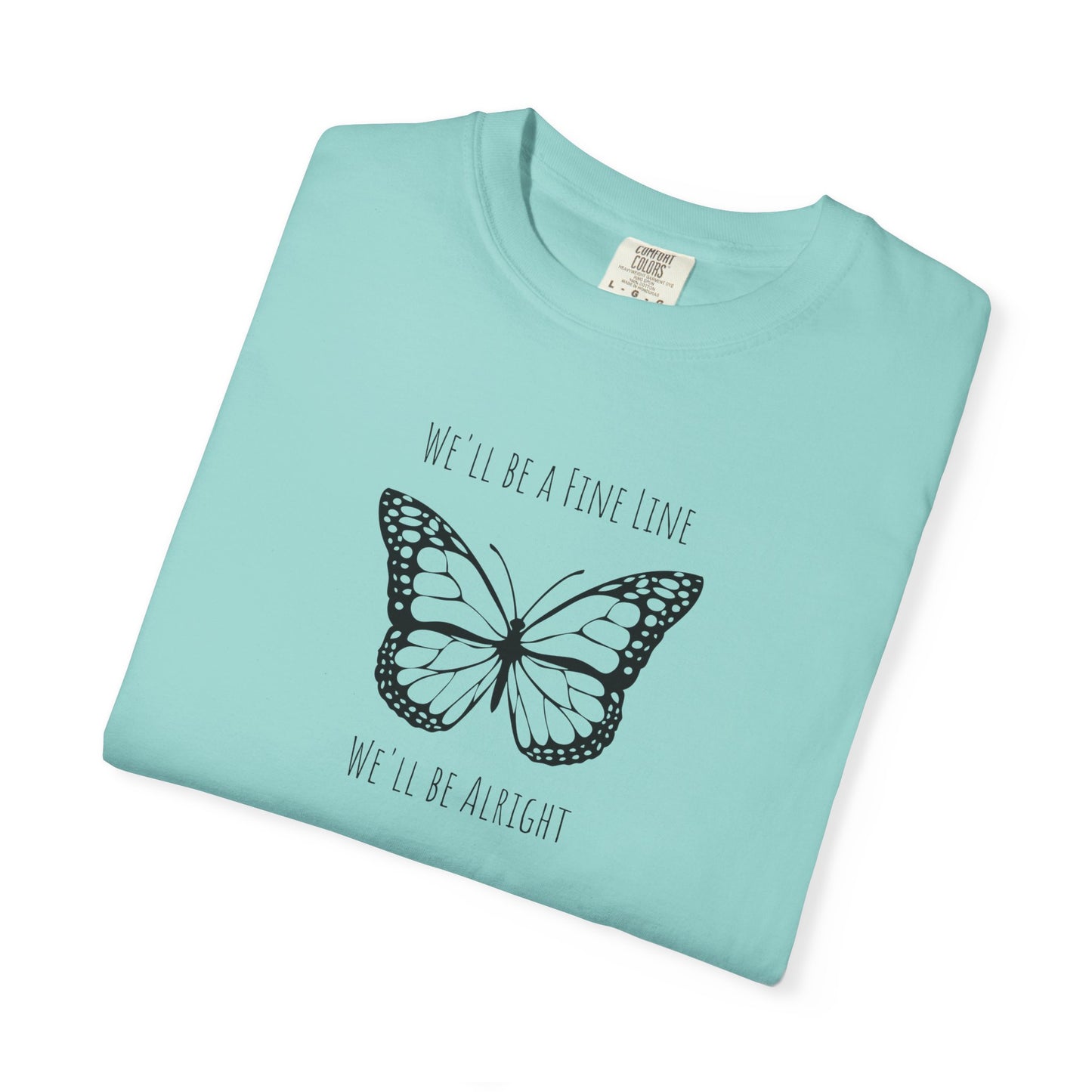 Fine Line Butterfly Comfort Colors Tee