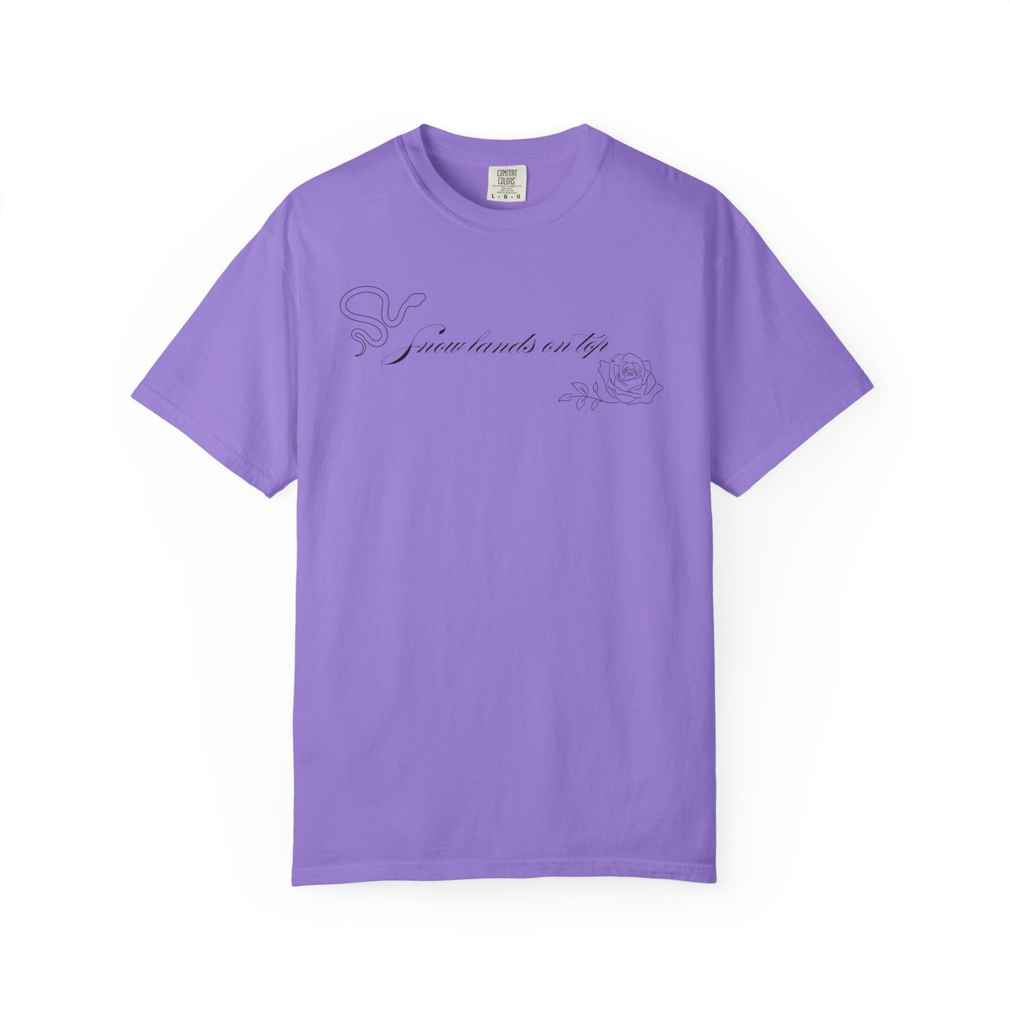 Snow Lands On Top Comfort Colors Tee