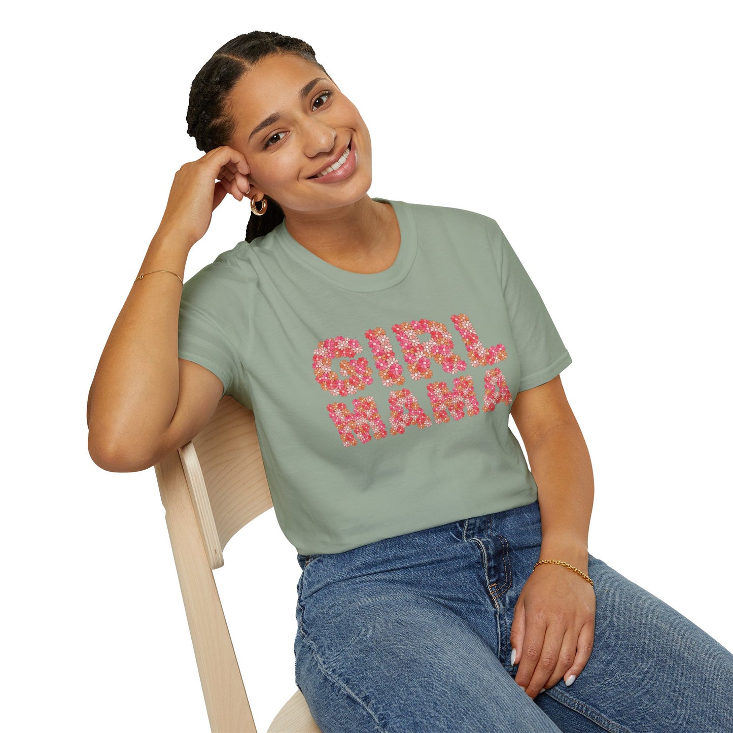 Girl Mama Retro Floral Soft Style Tee