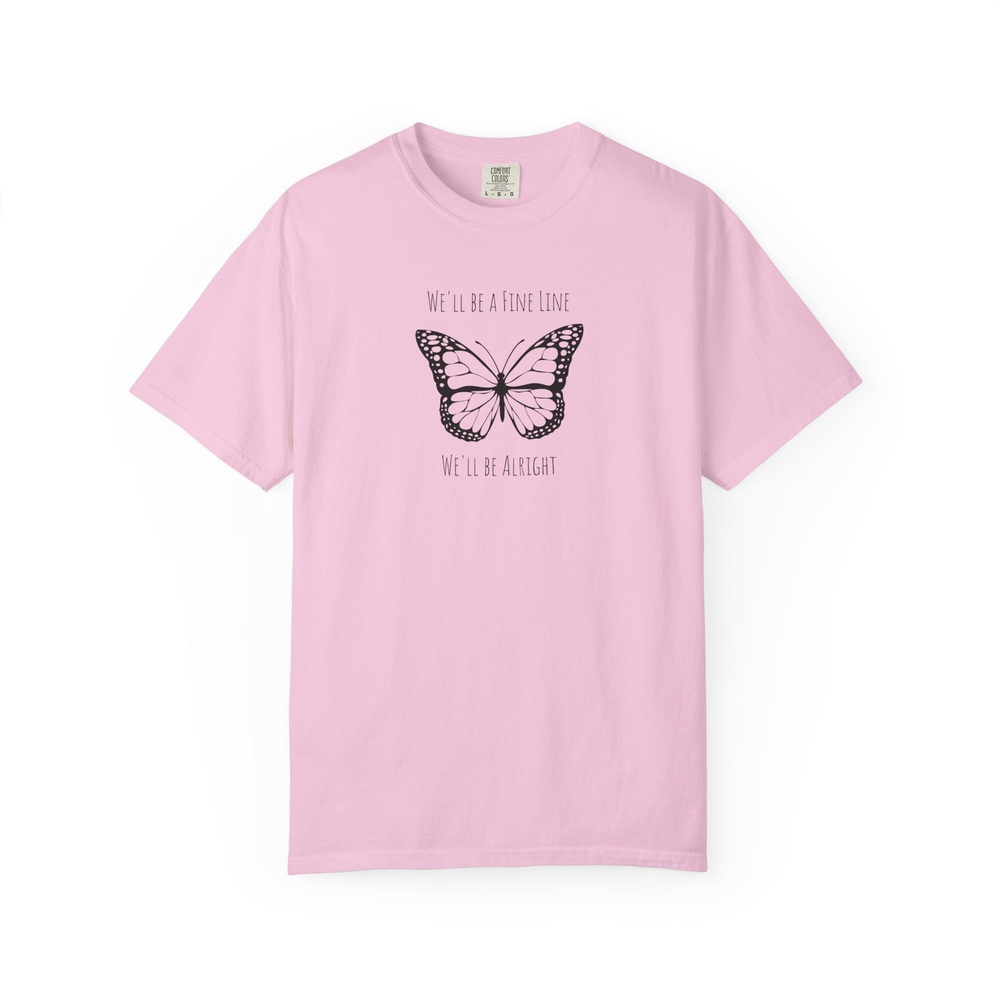 Fine Line Butterfly Comfort Colors Tee