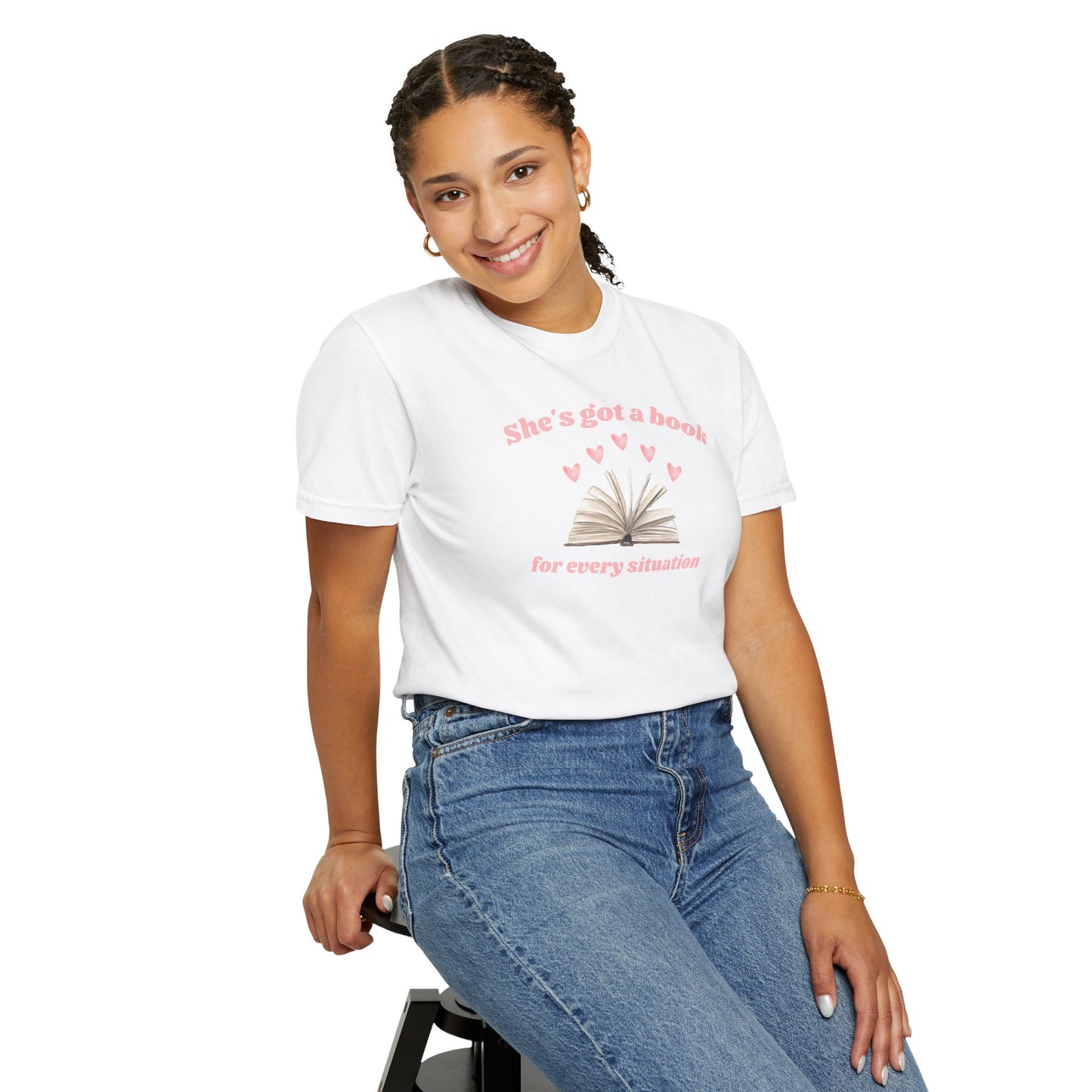 She's Got a Book for Every Situation Comfort Colors Tee