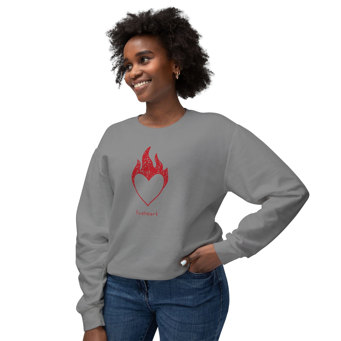 Fireheart Hand-drawn Comfort Colors Sweatshirt