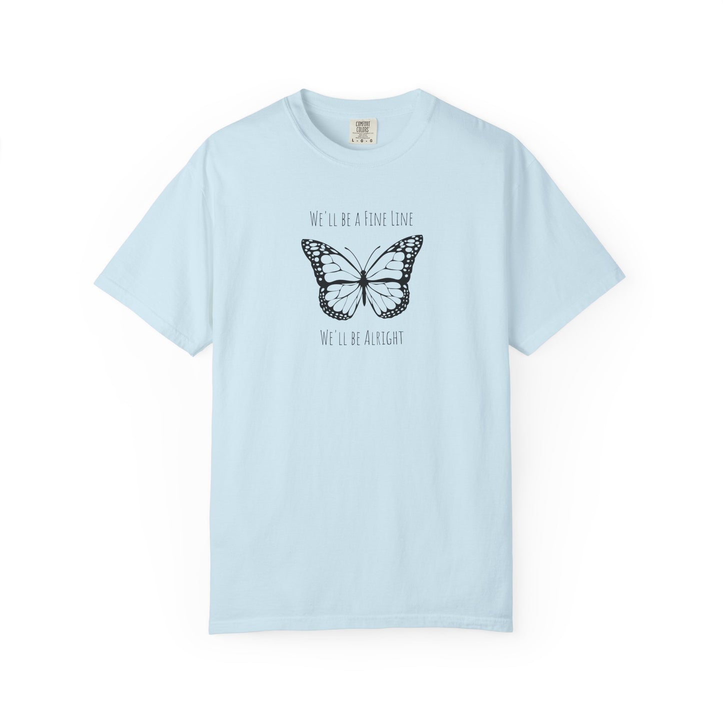 Fine Line Butterfly Comfort Colors Tee