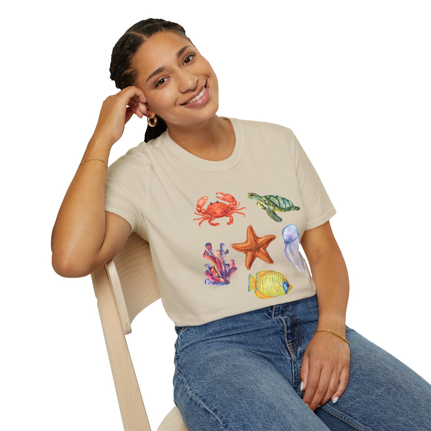 Ocean Creatures Soft Style Tee