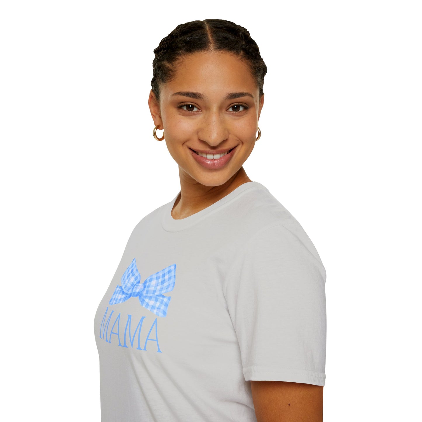 Blue Bow Mama Soft Style Tee