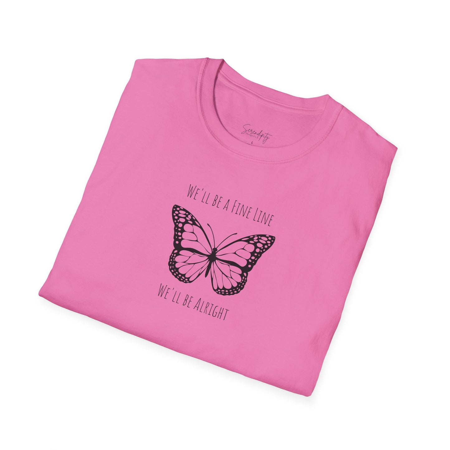 Fine Line Butterfly Soft Style Tee