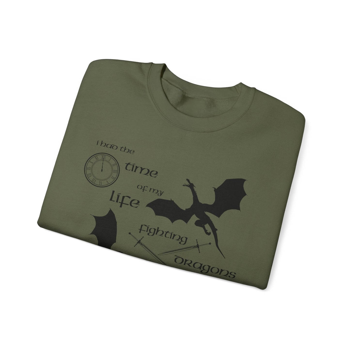 Fighting Dragons With You Crewneck Sweatshirt