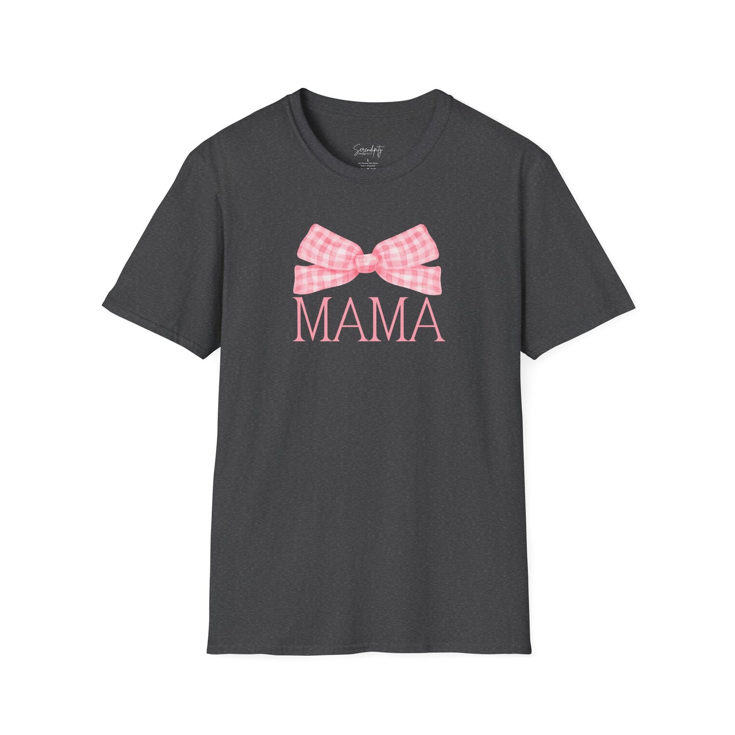 Mama Pink Bow Soft Style Tee