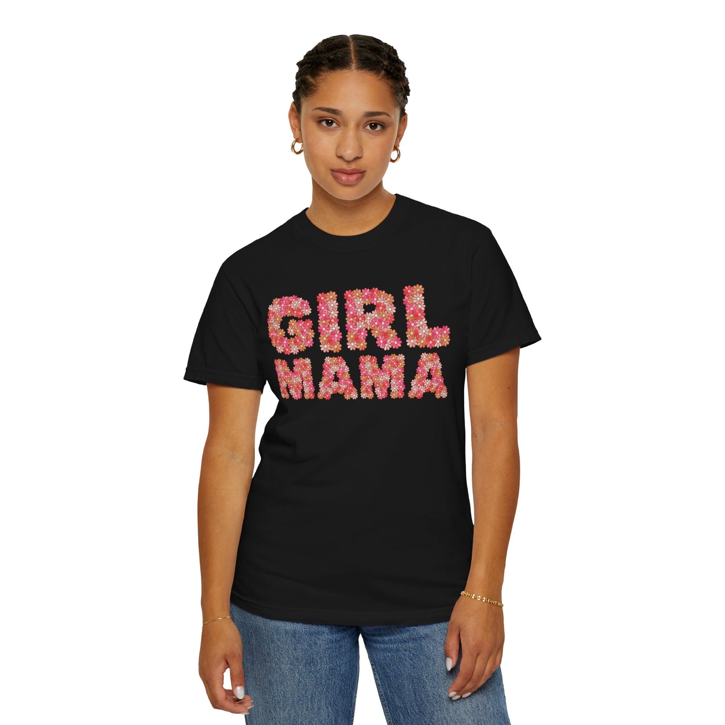 Girl Mama Floral Comfort Colors Tee