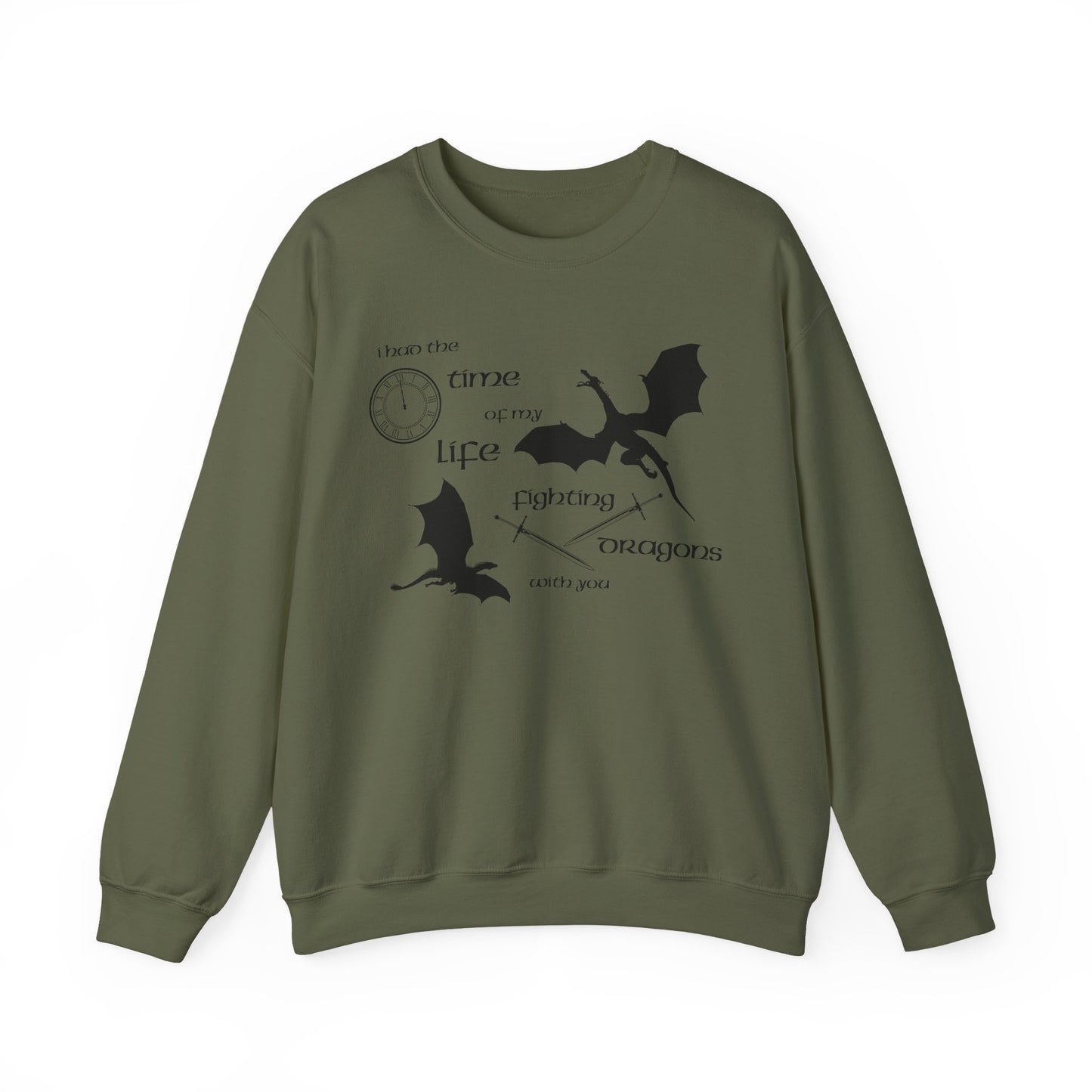 Fighting Dragons With You Crewneck Sweatshirt