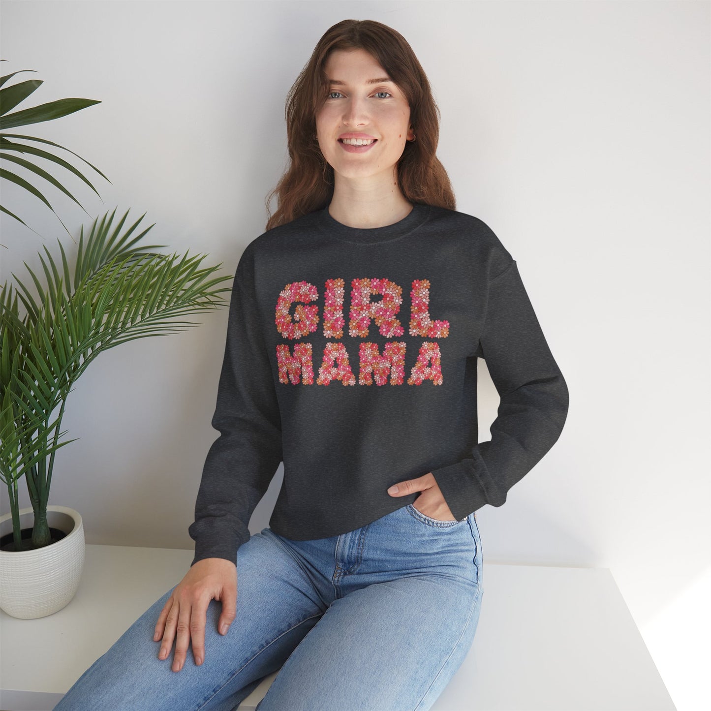 Girl Mama Floral Crewneck Sweatshirt
