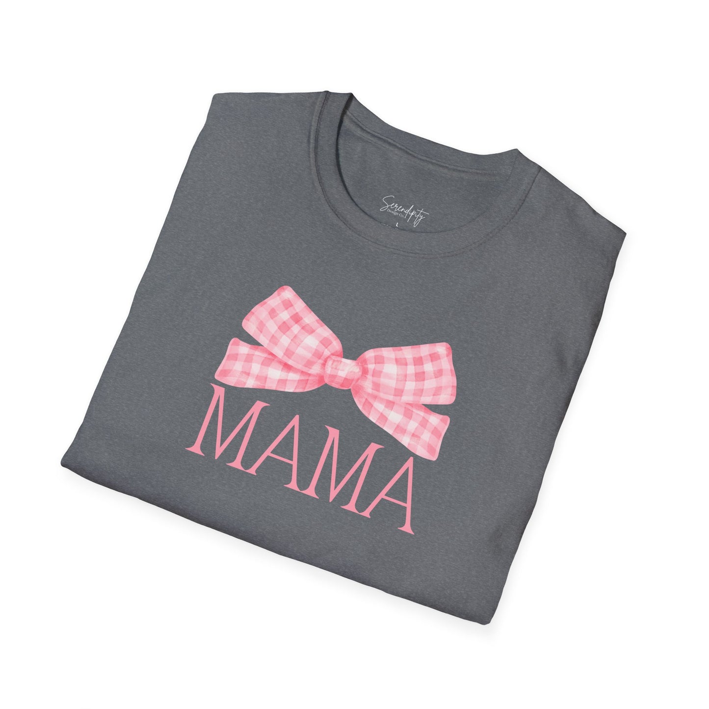 Mama Pink Bow Soft Style Tee