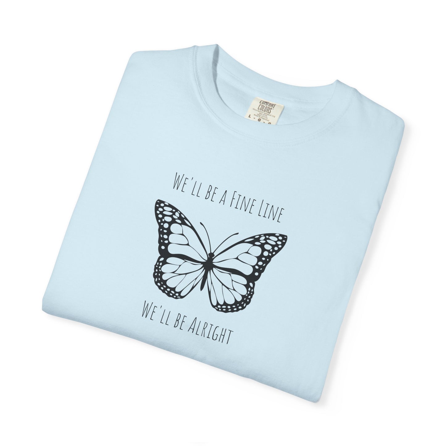 Fine Line Butterfly Comfort Colors Tee