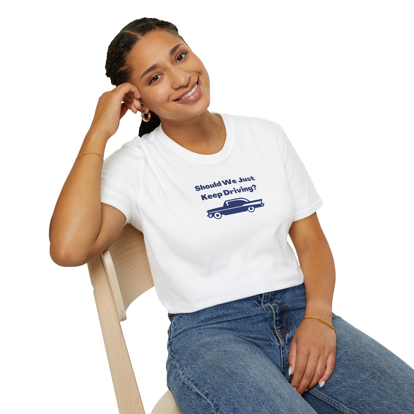 Should We Just Keep Driving Vintage Car Soft Style Tee