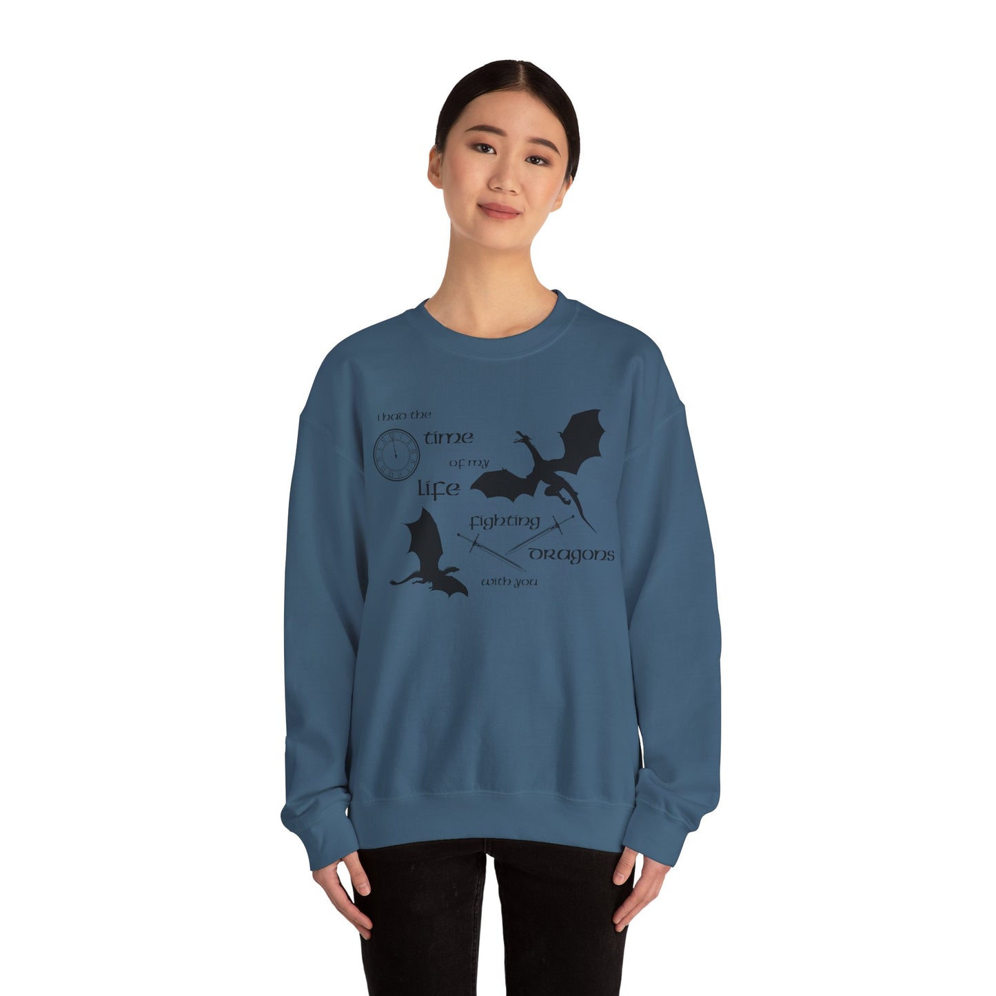 Fighting Dragons With You Crewneck Sweatshirt
