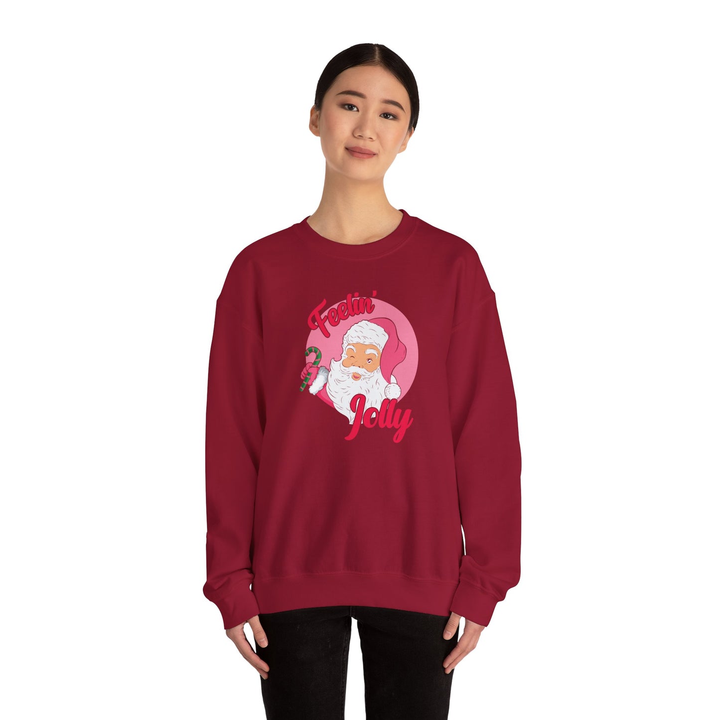 Feelin' Jolly Santa Crewneck Sweatshirt