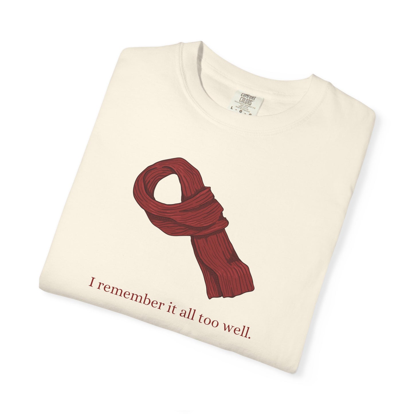 Red Scarf Comfort Colors Tee