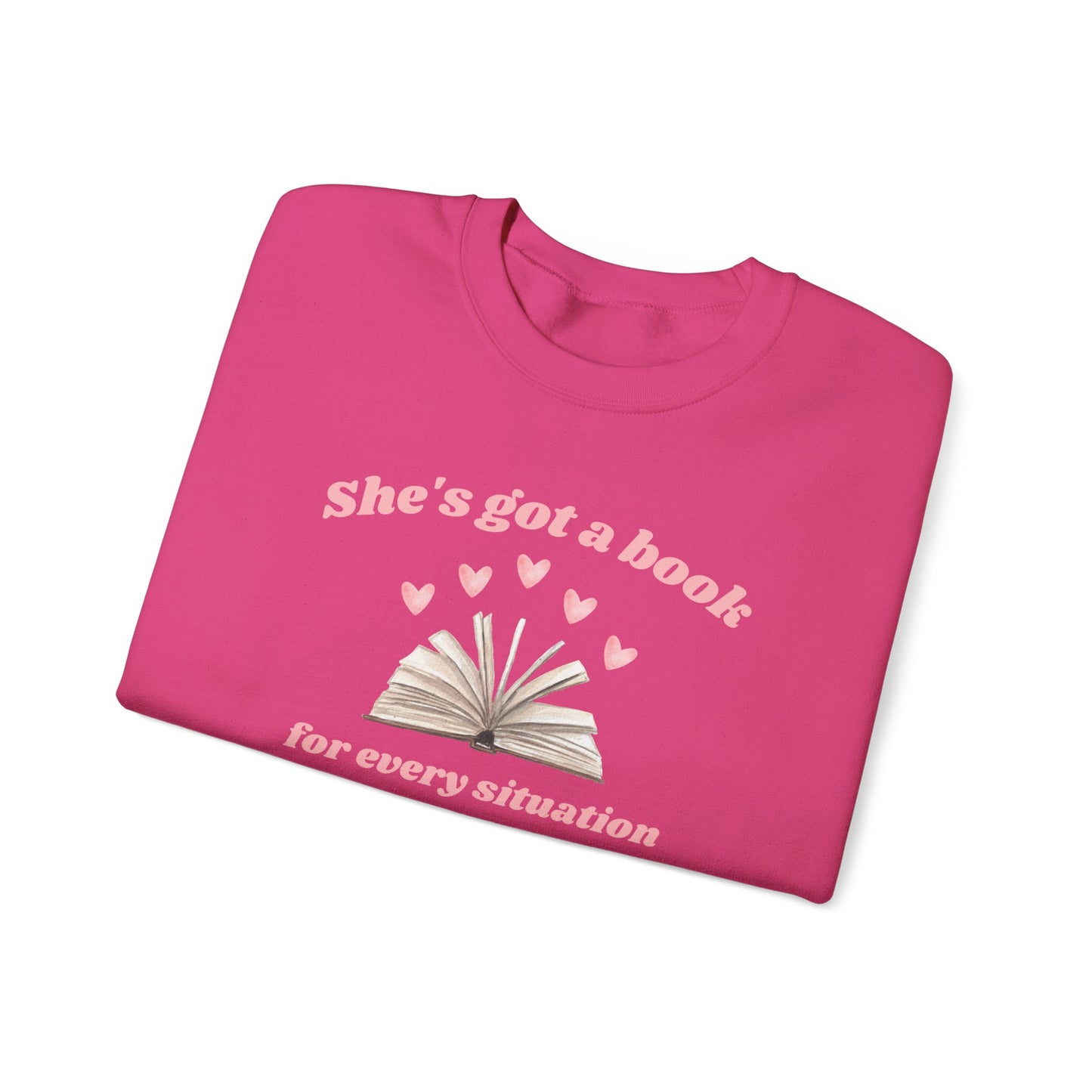 She's Got a Book For Every Situation Crewneck Sweatshirt