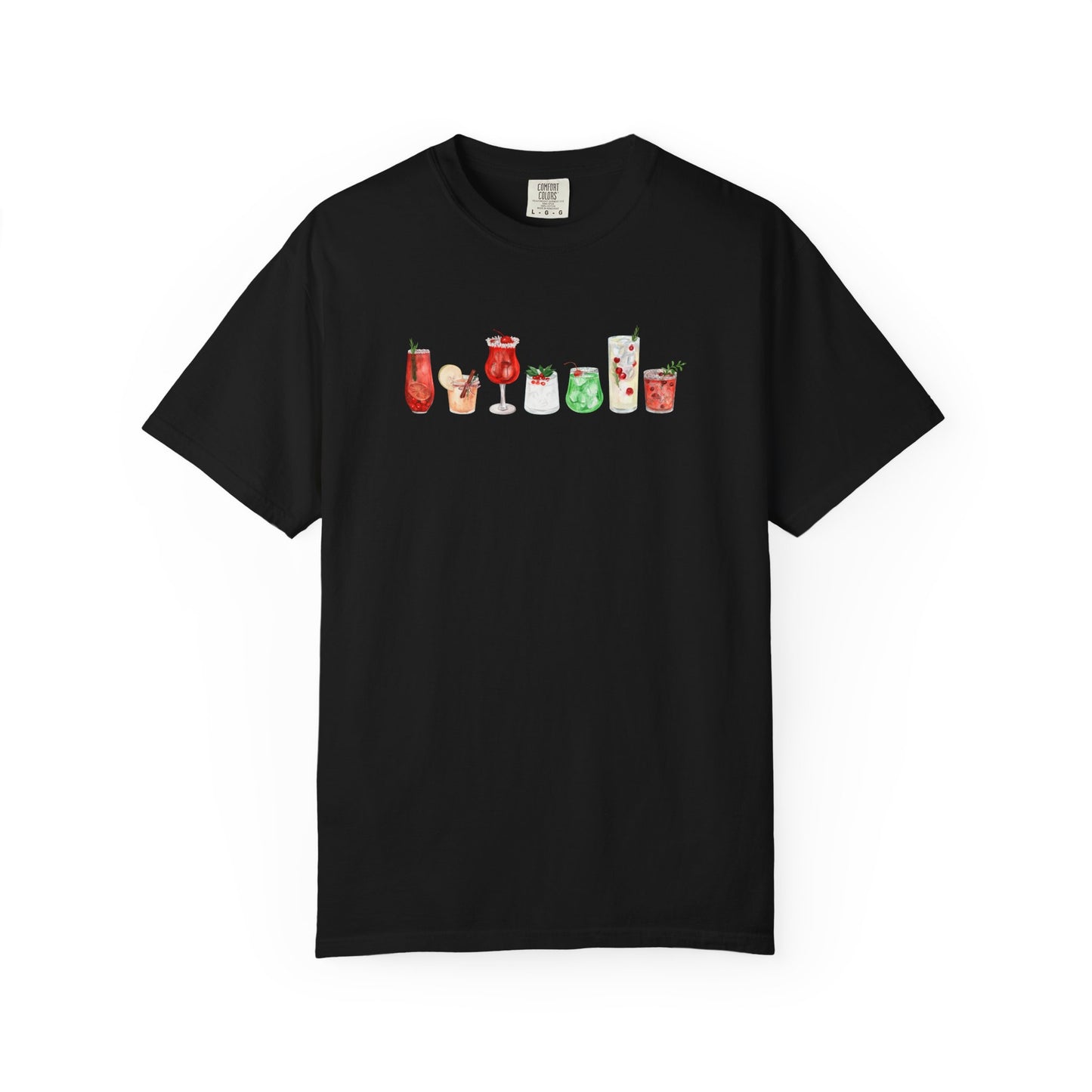 Christmas Cocktails Comfort Colors Tee
