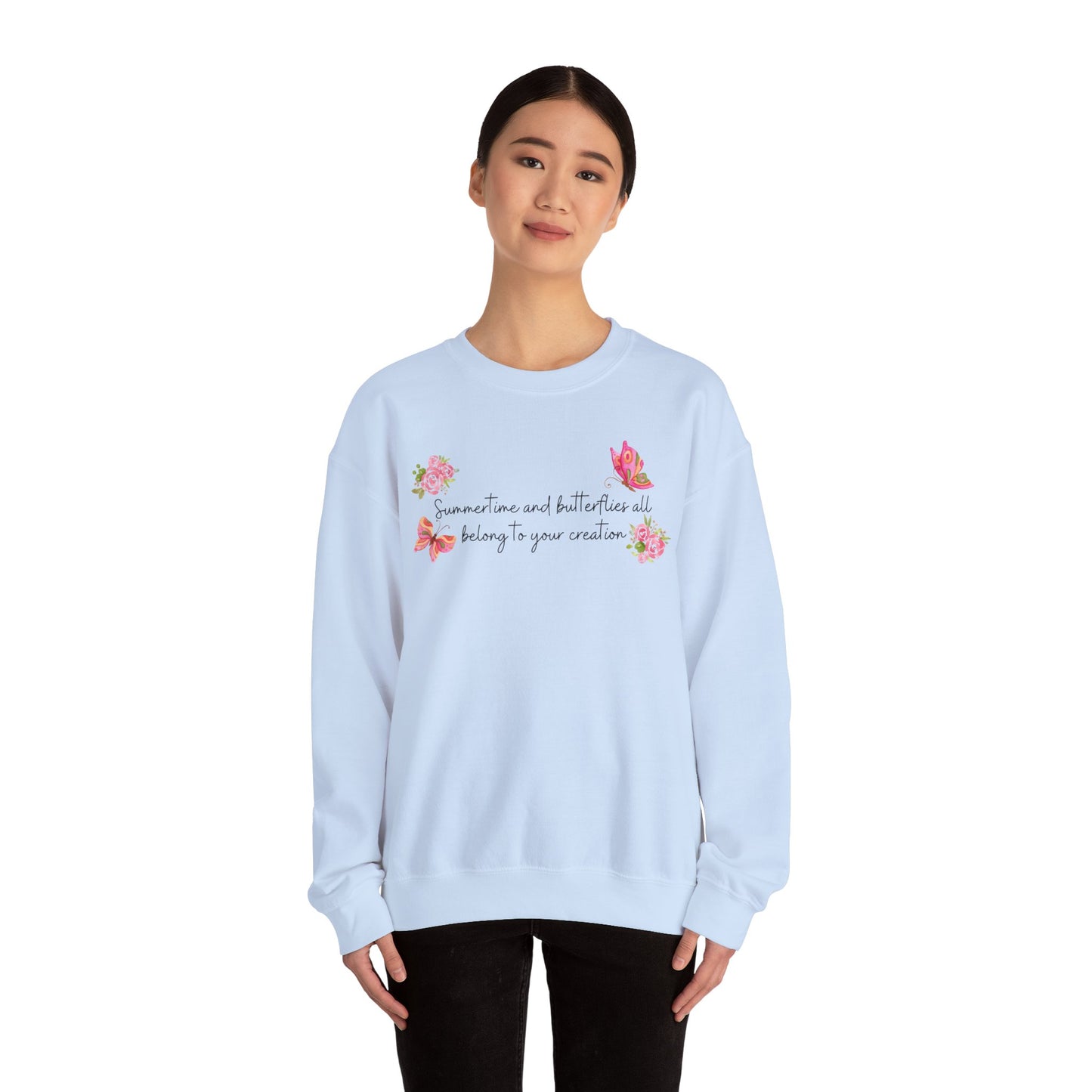 Summertime & Butterflies Crewneck Sweatshirt