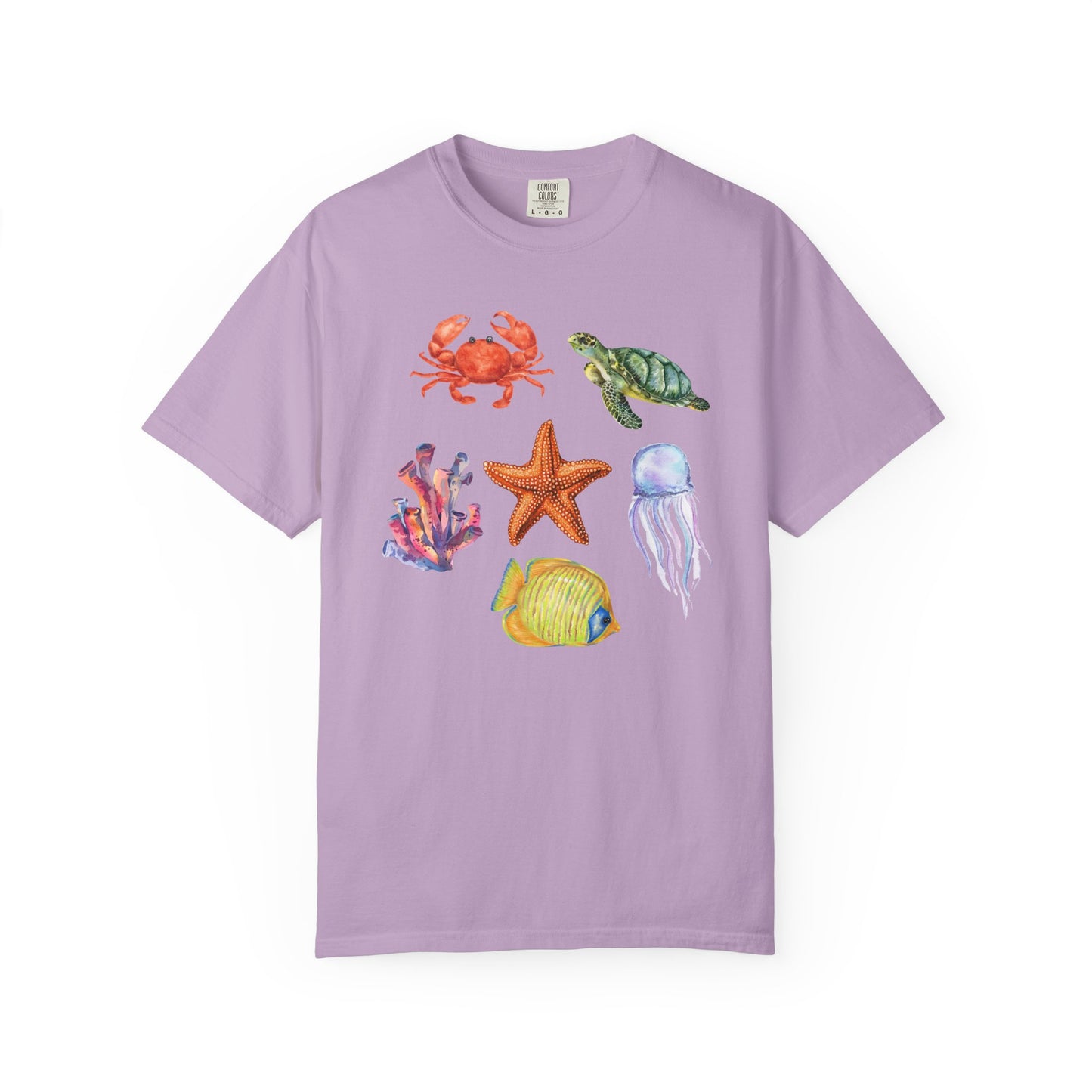 Ocean Creatures Comfort Colors Tee