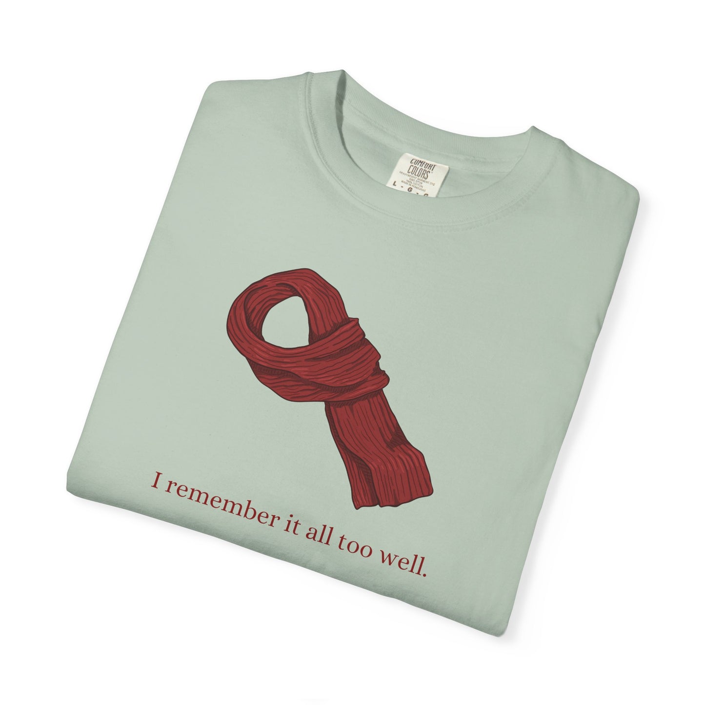 Red Scarf Comfort Colors Tee