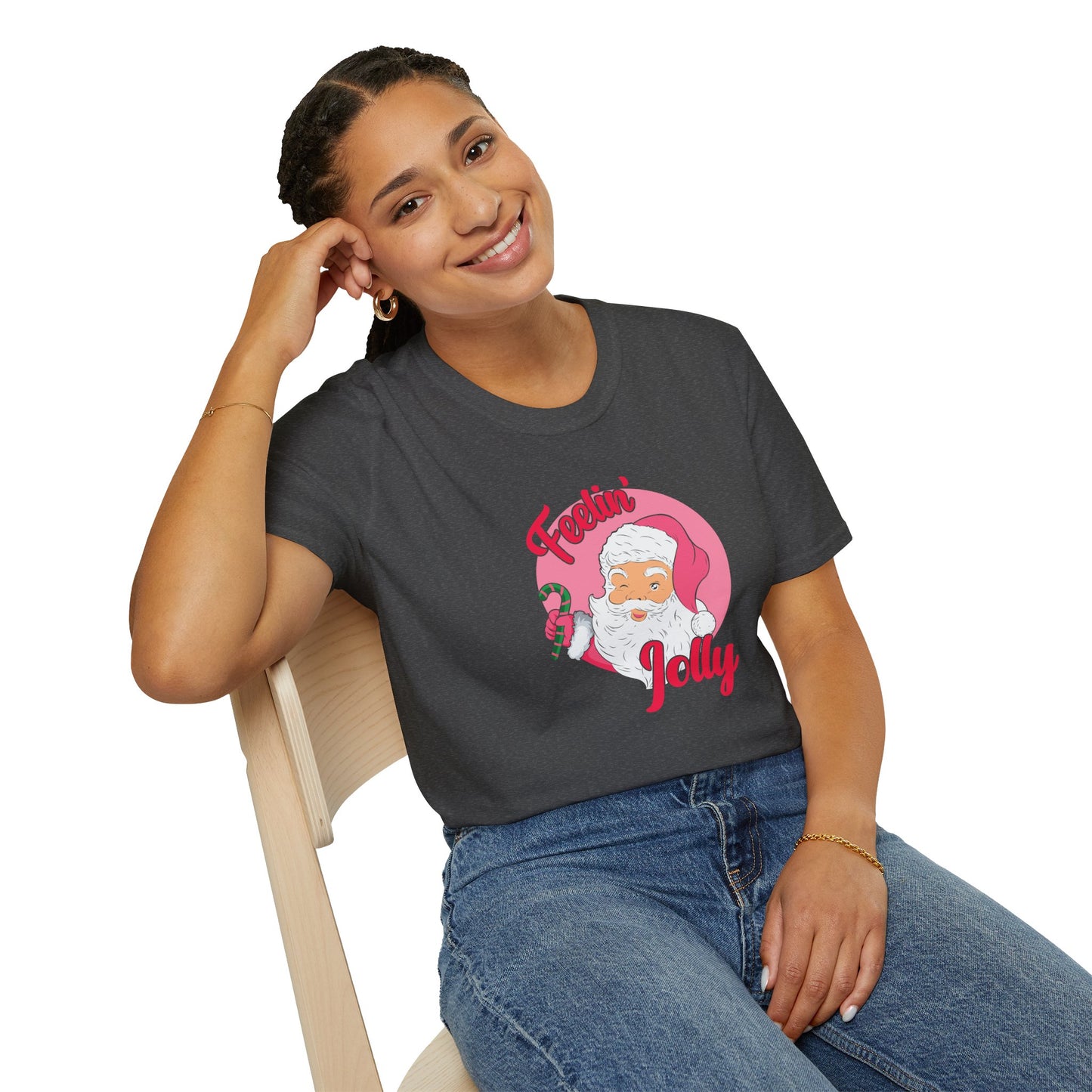 Feelin' Jolly Santa Soft Style Tee