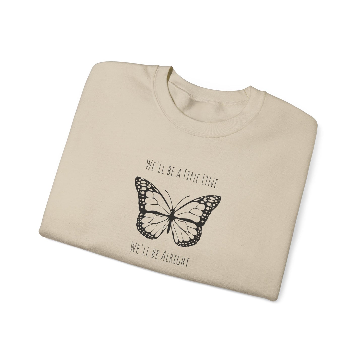 Fine Line Butterfly Crewneck Sweatshirt