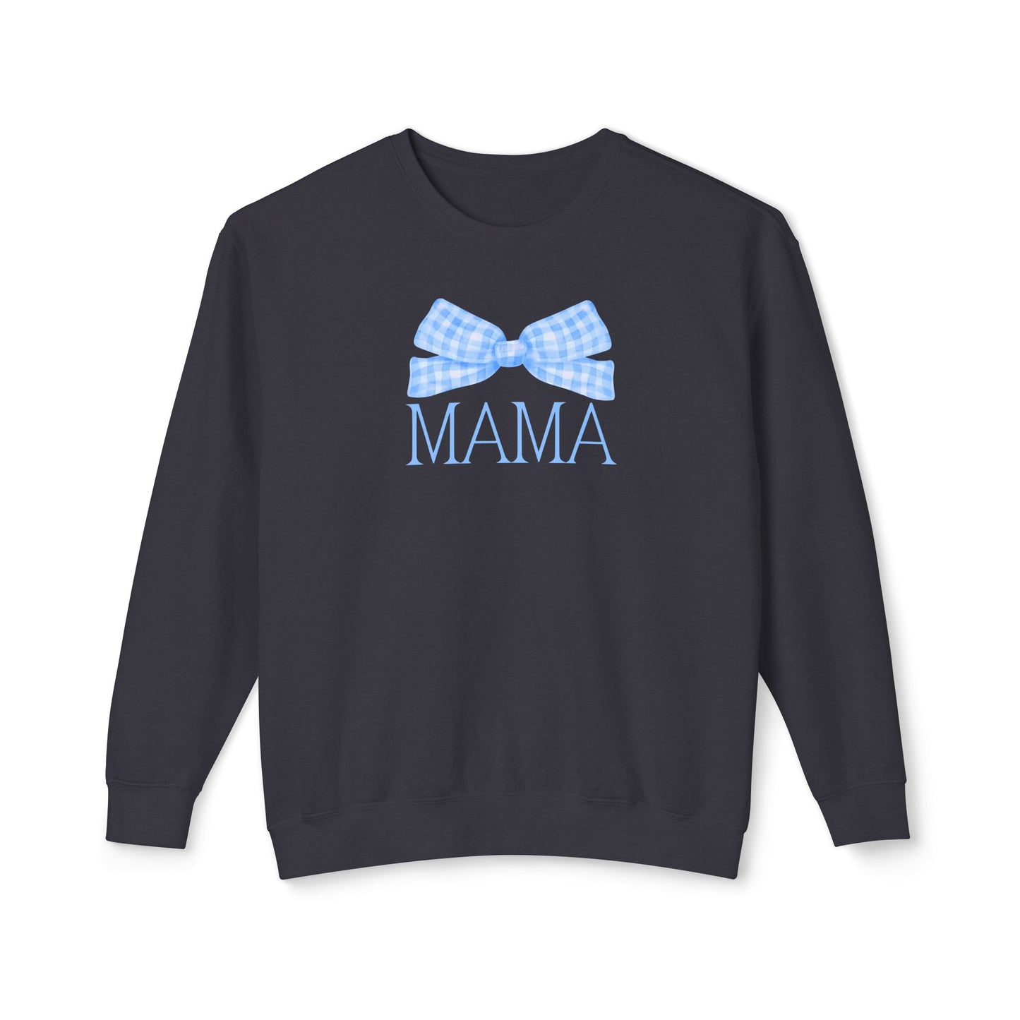 Blue Mama Bow Comfort Colors Sweatshirt
