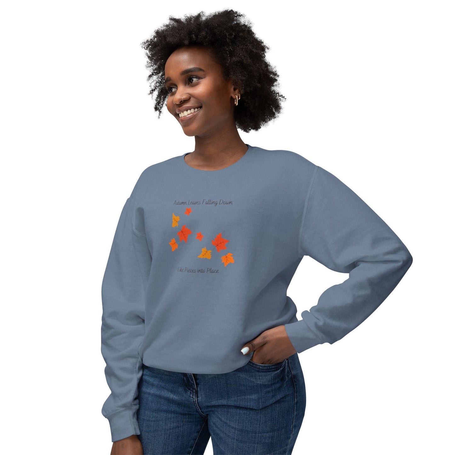 Autumn Leaves Falling Down Comfort Colors Sweatshirt