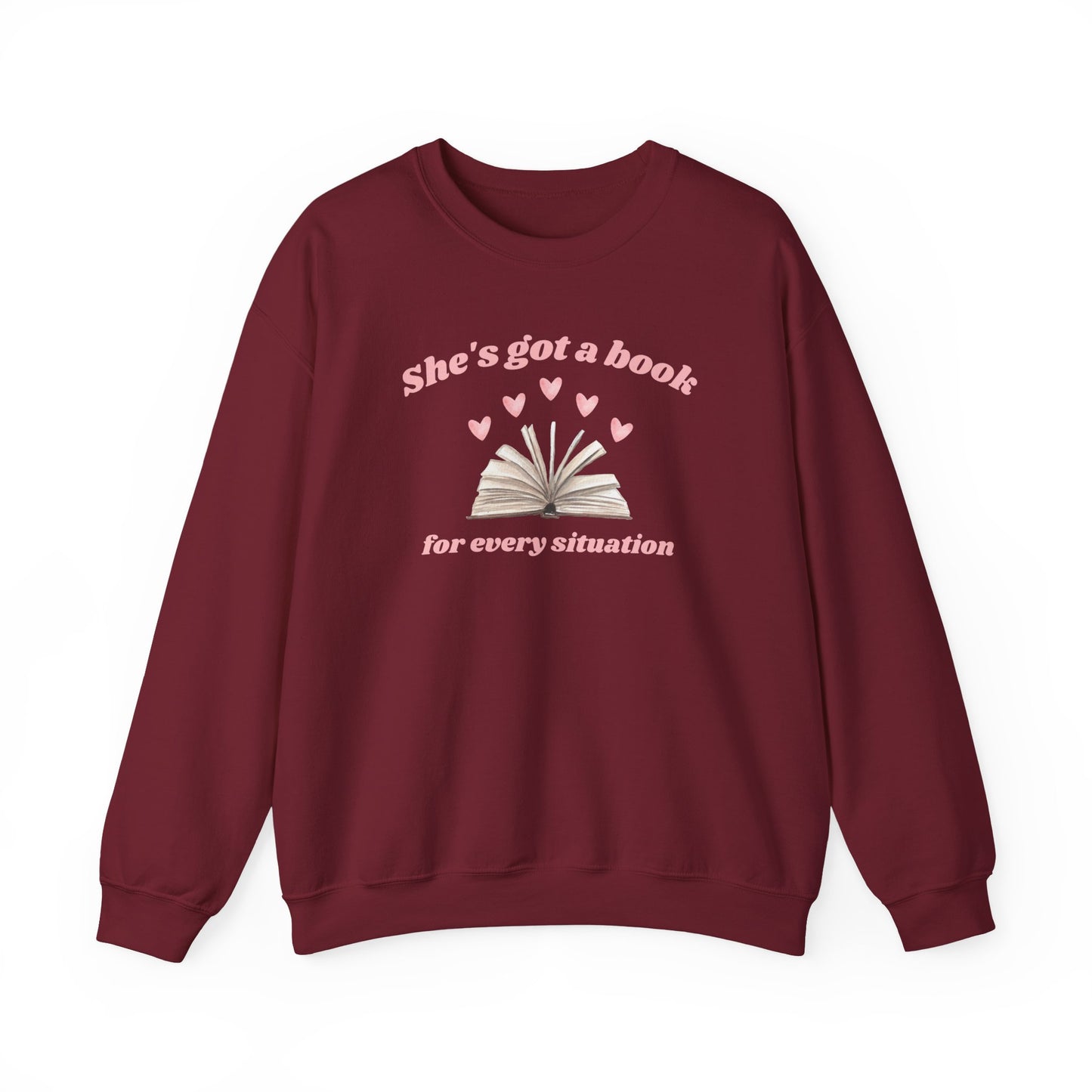 She's Got a Book For Every Situation Crewneck Sweatshirt