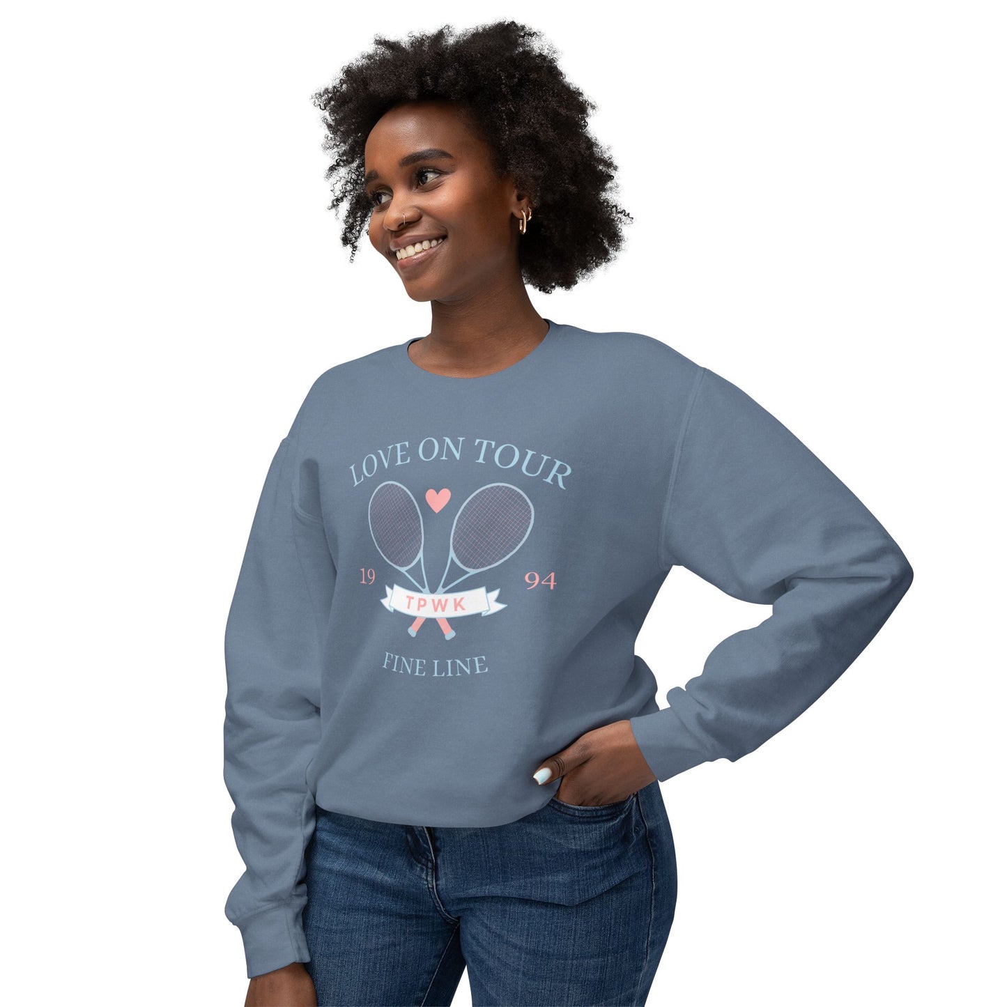 Love On Tour Tennis Club Comfort Colors Sweatshirt